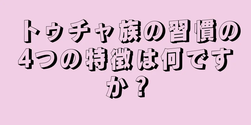 トゥチャ族の習慣の4つの特徴は何ですか？