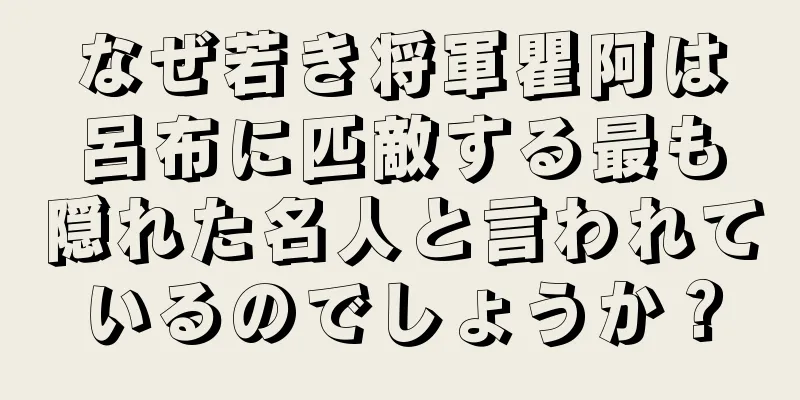 なぜ若き将軍瞿阿は呂布に匹敵する最も隠れた名人と言われているのでしょうか？