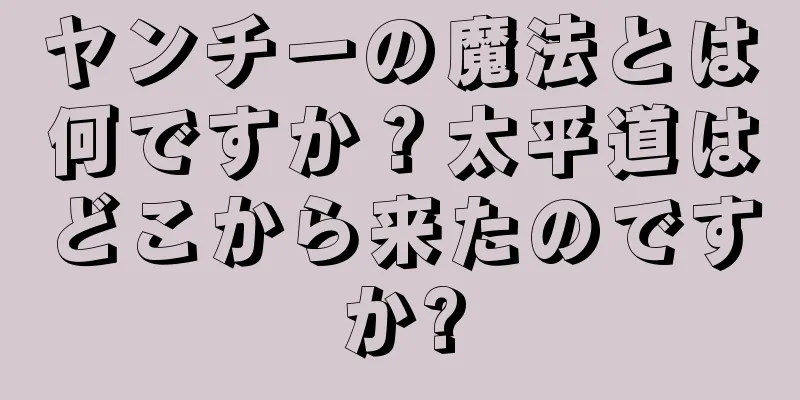 ヤンチーの魔法とは何ですか？太平道はどこから来たのですか?