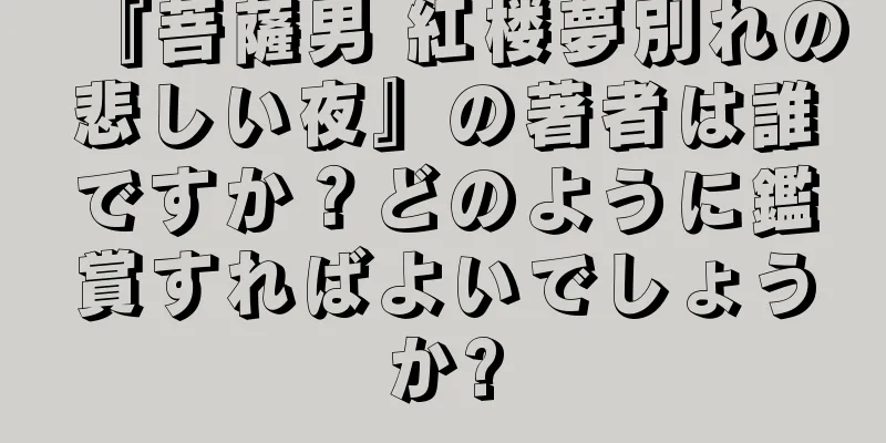 『菩薩男 紅楼夢別れの悲しい夜』の著者は誰ですか？どのように鑑賞すればよいでしょうか?