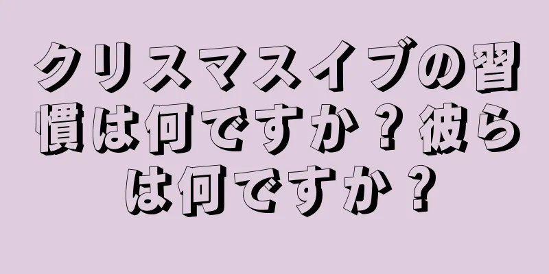 クリスマスイブの習慣は何ですか？彼らは何ですか？