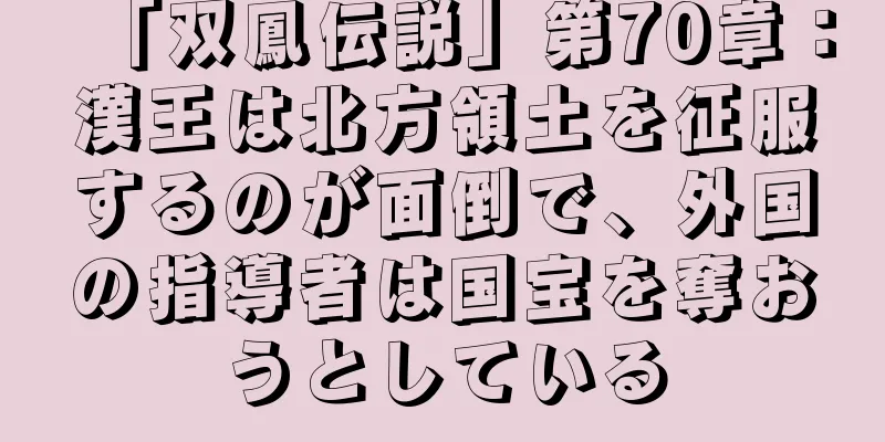 「双鳳伝説」第70章：漢王は北方領土を征服するのが面倒で、外国の指導者は国宝を奪おうとしている