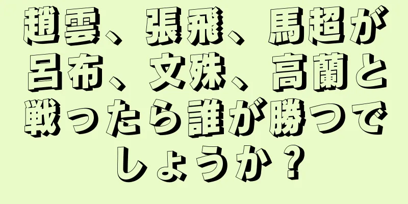 趙雲、張飛、馬超が呂布、文殊、高蘭と戦ったら誰が勝つでしょうか？