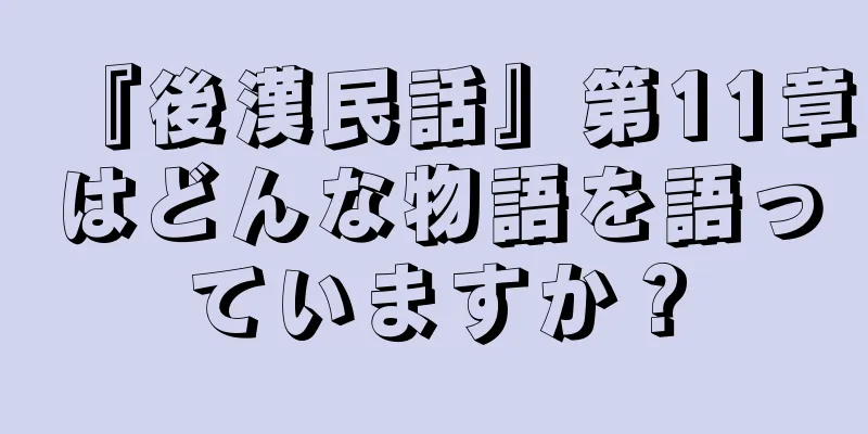 『後漢民話』第11章はどんな物語を語っていますか？
