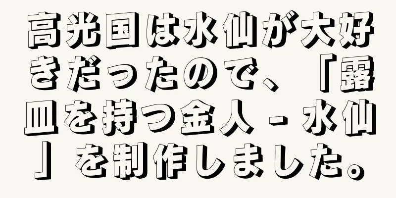 高光国は水仙が大好きだったので、「露皿を持つ金人 - 水仙」を制作しました。