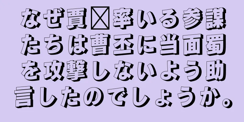 なぜ賈詡率いる参謀たちは曹丕に当面蜀を攻撃しないよう助言したのでしょうか。