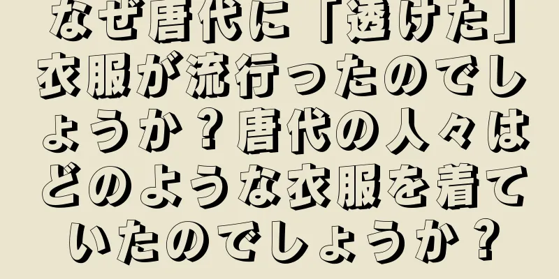 なぜ唐代に「透けた」衣服が流行ったのでしょうか？唐代の人々はどのような衣服を着ていたのでしょうか？