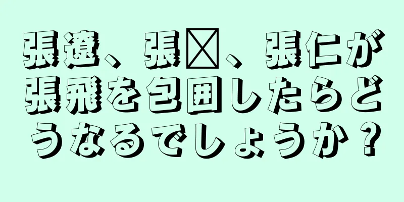 張遼、張郃、張仁が張飛を包囲したらどうなるでしょうか？