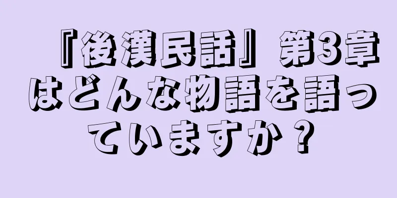 『後漢民話』第3章はどんな物語を語っていますか？