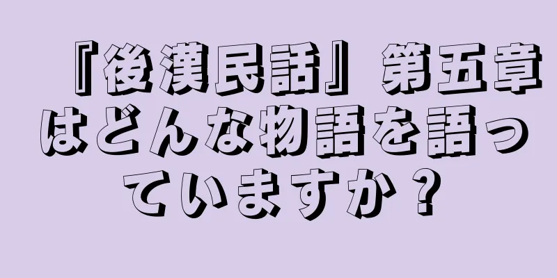 『後漢民話』第五章はどんな物語を語っていますか？