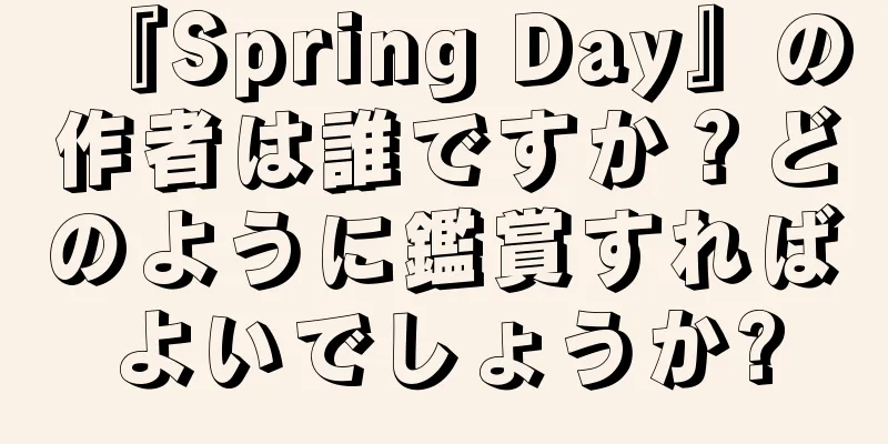 『Spring Day』の作者は誰ですか？どのように鑑賞すればよいでしょうか?