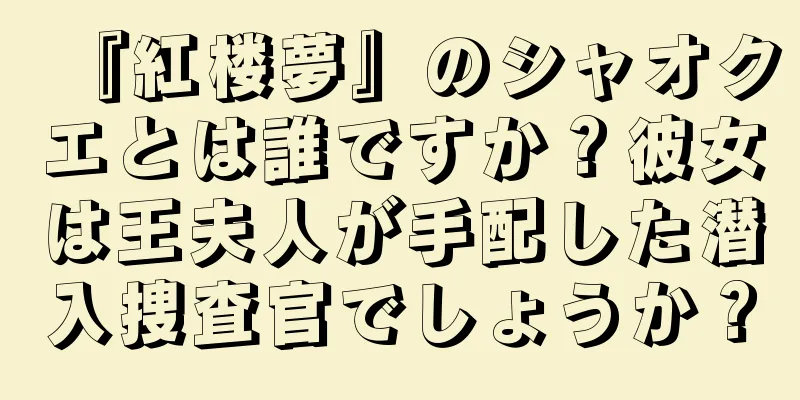『紅楼夢』のシャオクエとは誰ですか？彼女は王夫人が手配した潜入捜査官でしょうか？