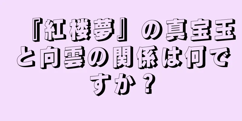 『紅楼夢』の真宝玉と向雲の関係は何ですか？