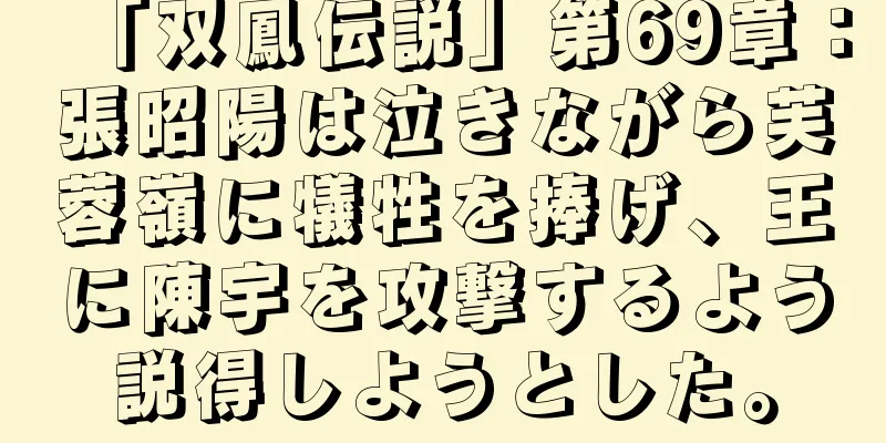 「双鳳伝説」第69章：張昭陽は泣きながら芙蓉嶺に犠牲を捧げ、王に陳宇を攻撃するよう説得しようとした。