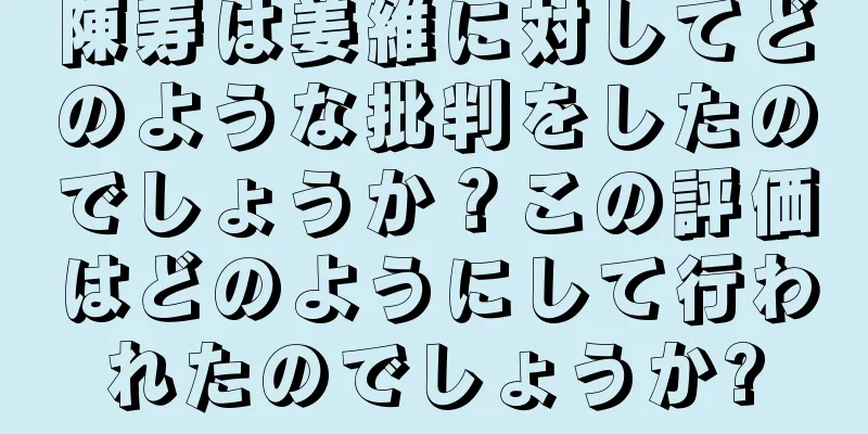 陳寿は姜維に対してどのような批判をしたのでしょうか？この評価はどのようにして行われたのでしょうか?