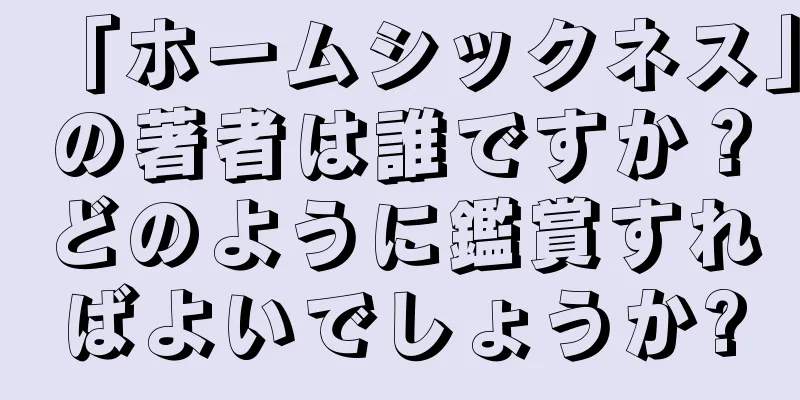 「ホームシックネス」の著者は誰ですか？どのように鑑賞すればよいでしょうか?