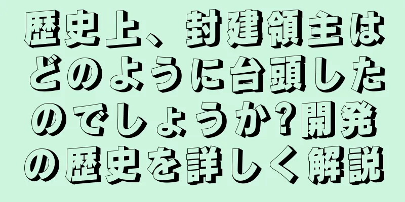 歴史上、封建領主はどのように台頭したのでしょうか?開発の歴史を詳しく解説