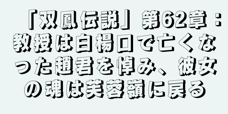 「双鳳伝説」第62章：教授は白楊口で亡くなった趙君を悼み、彼女の魂は芙蓉嶺に戻る