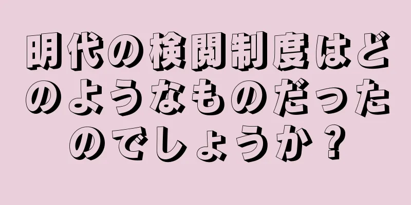 明代の検閲制度はどのようなものだったのでしょうか？