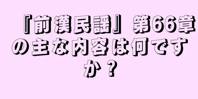 『前漢民謡』第66章の主な内容は何ですか？