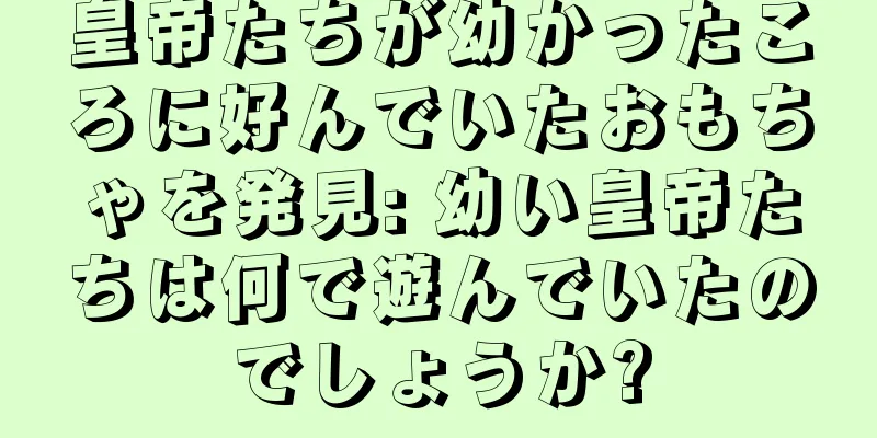 皇帝たちが幼かったころに好んでいたおもちゃを発見: 幼い皇帝たちは何で遊んでいたのでしょうか?