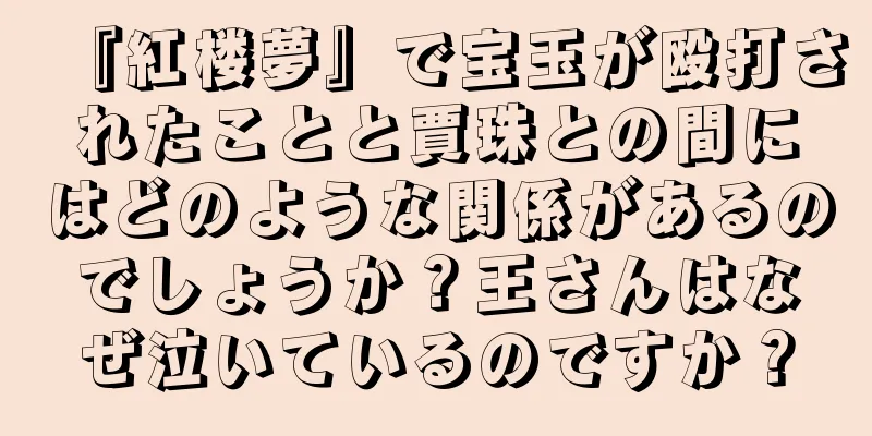 『紅楼夢』で宝玉が殴打されたことと賈珠との間にはどのような関係があるのでしょうか？王さんはなぜ泣いているのですか？