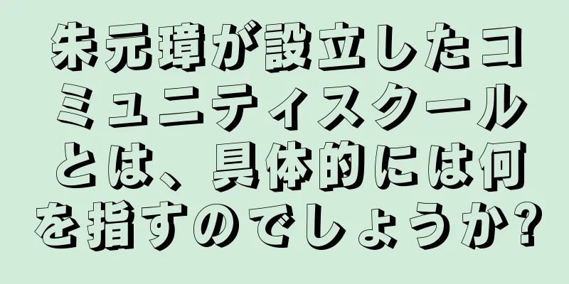 朱元璋が設立したコミュニティスクールとは、具体的には何を指すのでしょうか?