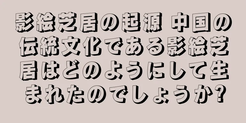 影絵芝居の起源 中国の伝統文化である影絵芝居はどのようにして生まれたのでしょうか?