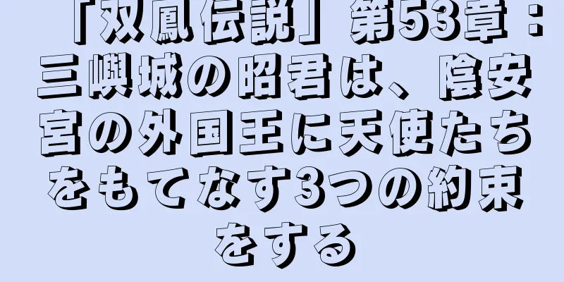 「双鳳伝説」第53章：三嶼城の昭君は、陰安宮の外国王に天使たちをもてなす3つの約束をする