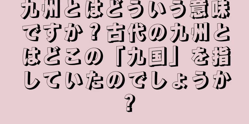 九州とはどういう意味ですか？古代の九州とはどこの「九国」を指していたのでしょうか？