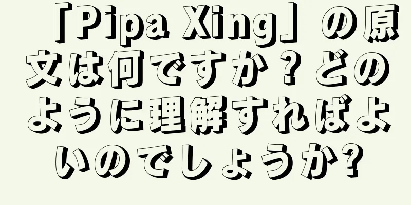 「Pipa Xing」の原文は何ですか？どのように理解すればよいのでしょうか?