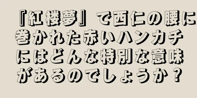 『紅楼夢』で西仁の腰に巻かれた赤いハンカチにはどんな特別な意味があるのでしょうか？
