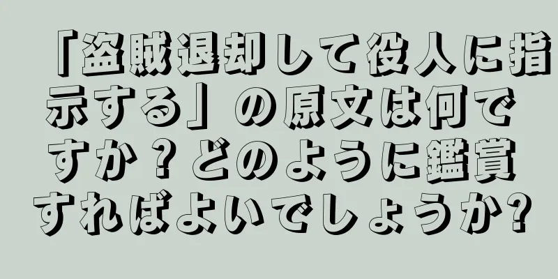 「盗賊退却して役人に指示する」の原文は何ですか？どのように鑑賞すればよいでしょうか?