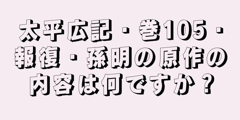 太平広記・巻105・報復・孫明の原作の内容は何ですか？