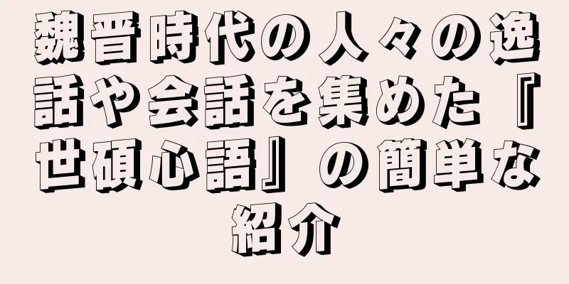 魏晋時代の人々の逸話や会話を集めた『世碩心語』の簡単な紹介