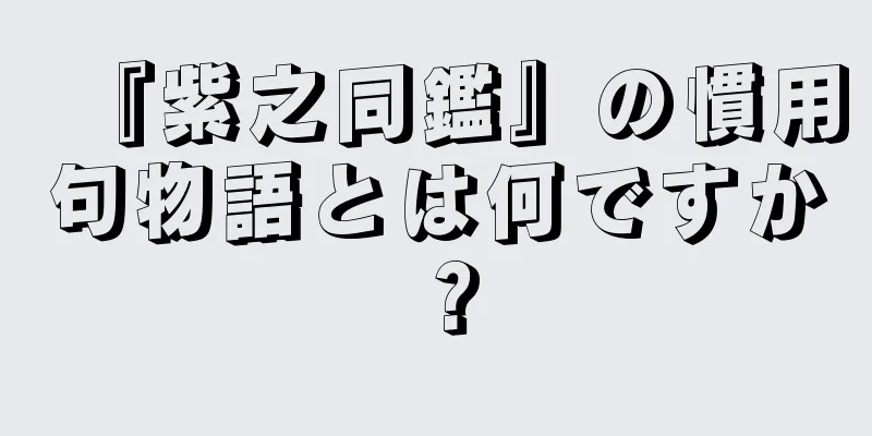 『紫之同鑑』の慣用句物語とは何ですか？