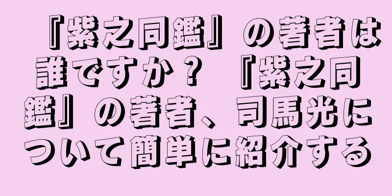 『紫之同鑑』の著者は誰ですか？ 『紫之同鑑』の著者、司馬光について簡単に紹介する