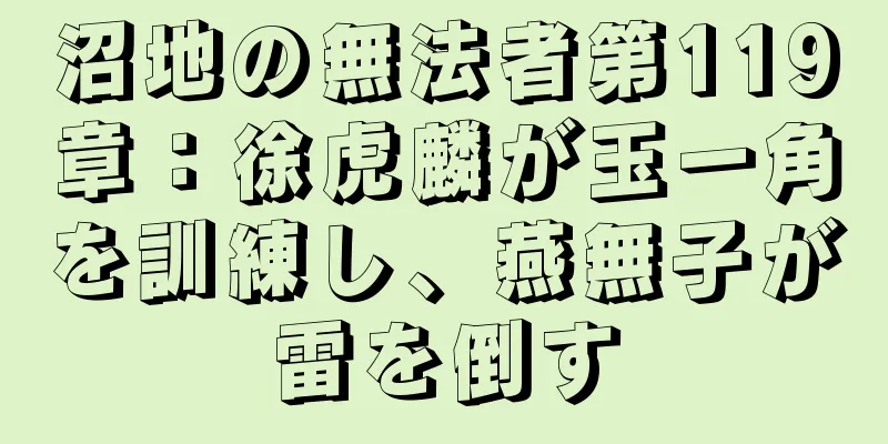 沼地の無法者第119章：徐虎麟が玉一角を訓練し、燕無子が雷を倒す