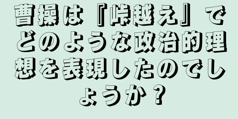 曹操は『峠越え』でどのような政治的理想を表現したのでしょうか？