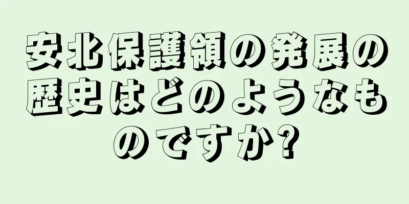 安北保護領の発展の歴史はどのようなものですか?