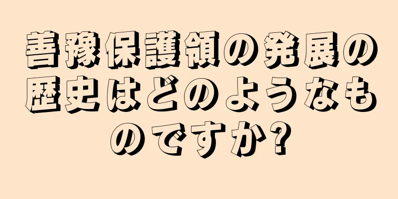 善豫保護領の発展の歴史はどのようなものですか?