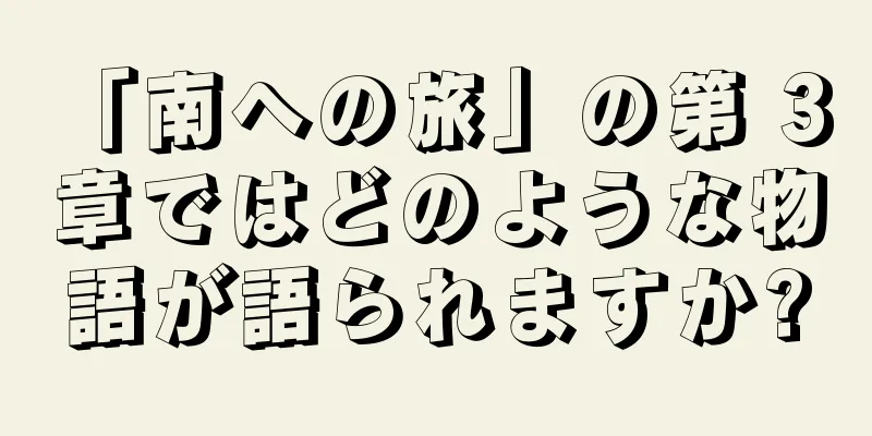 「南への旅」の第 3 章ではどのような物語が語られますか?