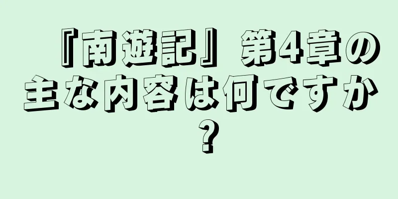 『南遊記』第4章の主な内容は何ですか？