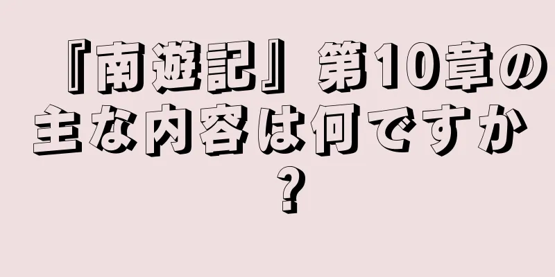 『南遊記』第10章の主な内容は何ですか？