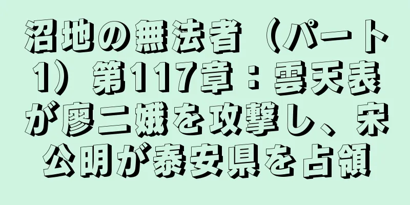 沼地の無法者（パート1）第117章：雲天表が廖二娥を攻撃し、宋公明が泰安県を占領