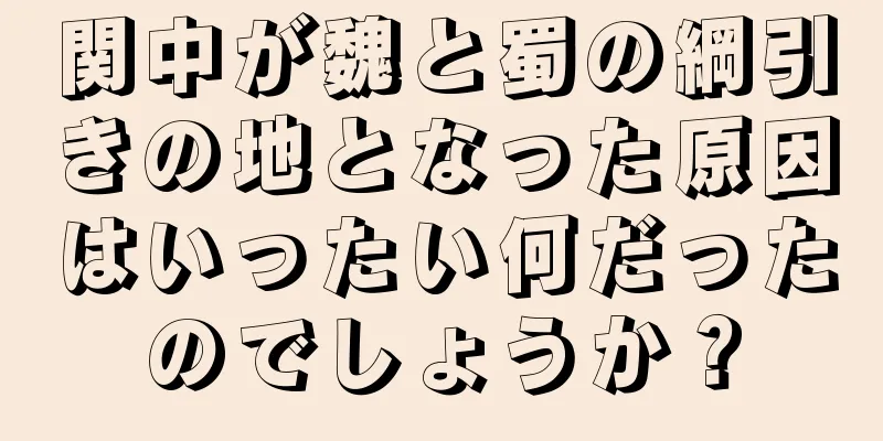 関中が魏と蜀の綱引きの地となった原因はいったい何だったのでしょうか？