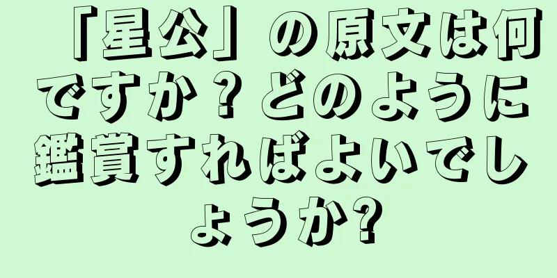 「星公」の原文は何ですか？どのように鑑賞すればよいでしょうか?