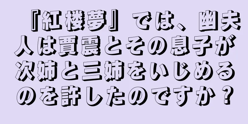 『紅楼夢』では、幽夫人は賈震とその息子が次姉と三姉をいじめるのを許したのですか？