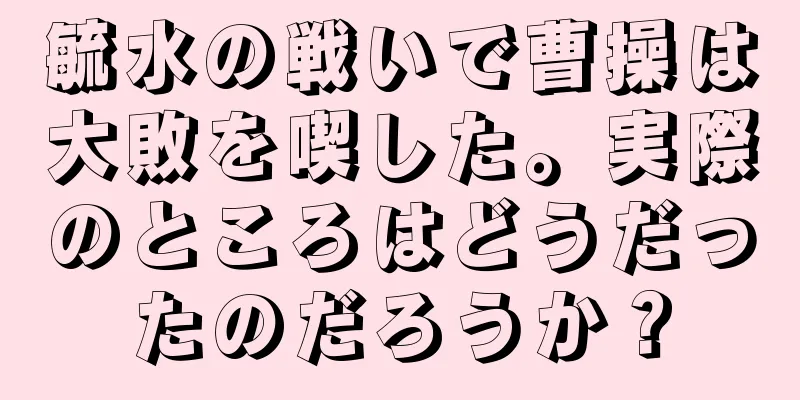 毓水の戦いで曹操は大敗を喫した。実際のところはどうだったのだろうか？