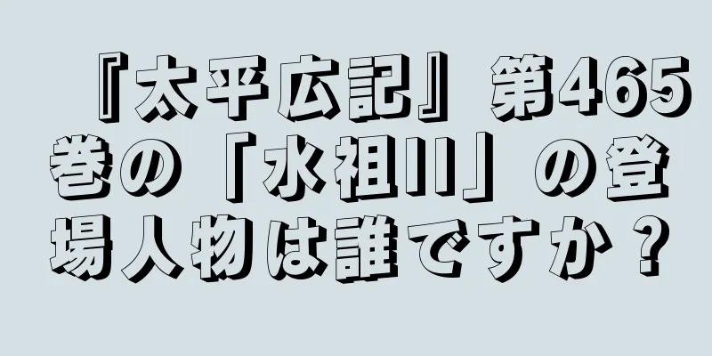 『太平広記』第465巻の「水祖II」の登場人物は誰ですか？